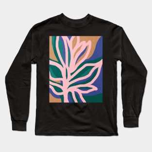 Abstract tropical leaves, Plant, Line art Long Sleeve T-Shirt